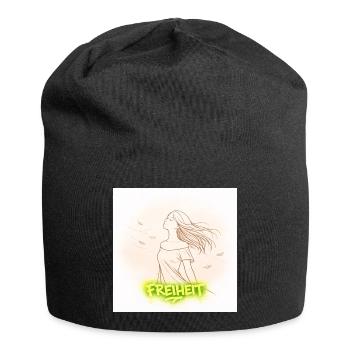 Freiheit im Wind - Jersey-Beanie - Schwarz - Vorne