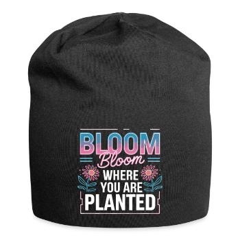 Bloom Bloom Where You Are Planted Self Love - Jersey Beanie - black - Front