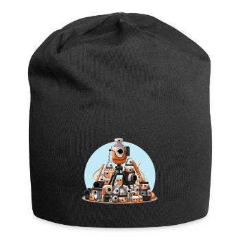 Camera pile illustration - Jersey Beanie - black - Front