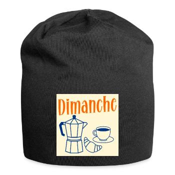 Sunday Coffee Croissant - Jersey Beanie - black - Front