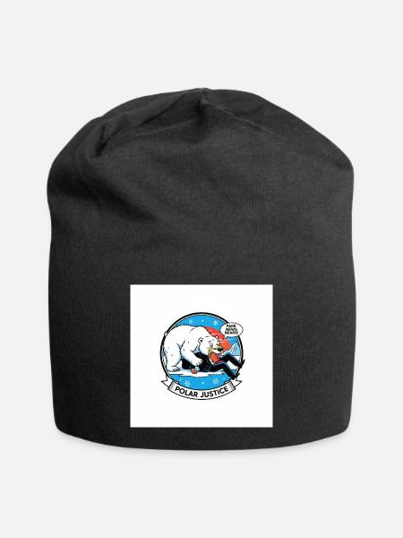 PolarJustice Karikatur - Jersey-Beanie - Schwarz