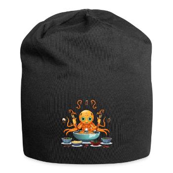 Petit tentacule dans une soupe ramen - Bonnet en jersey - noir - Devant
