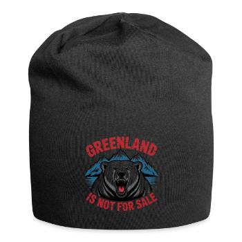 Le Groenland n’est pas à vendre ! - Groenland / Grønland - Bonnet en jersey - noir - Devant