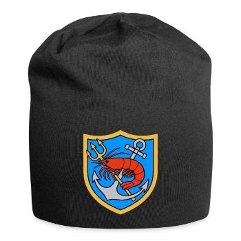 Krabbenfischer Wappen - Jersey-Beanie - Schwarz - Vorne