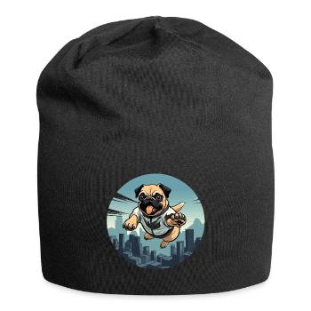 Carlin dans le saut au-dessus de la ligne d’horizon - Bonnet en jersey - noir - Devant