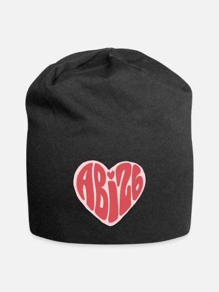 ABG Herz Typografie in Rosa - Jersey-Beanie - Schwarz