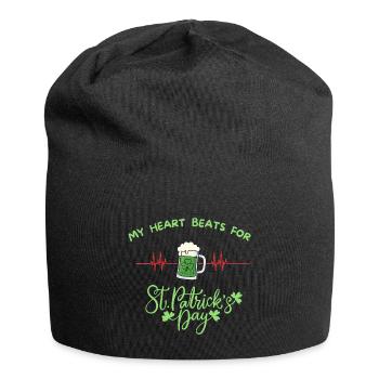 MY HEART BEATS FOR St PATRICK'S DAY - Bonnet en jersey - noir - Devant