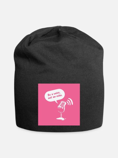 Sois une voix, pas un écho - Bonnet en jersey - noir
