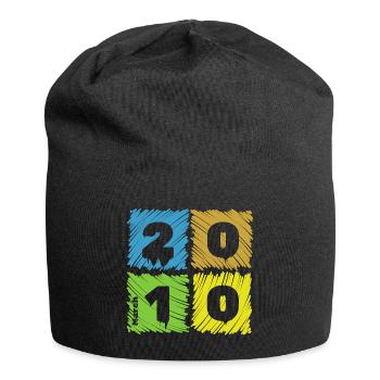 16. Geburtstag Farbige Patches since 03/2010 - Jersey-Beanie - Schwarz - Vorne