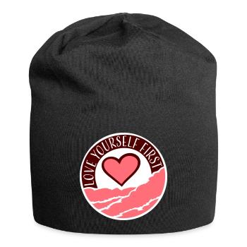 Love Yourself First Self-Love Self-Care - Jersey Beanie - black - Front