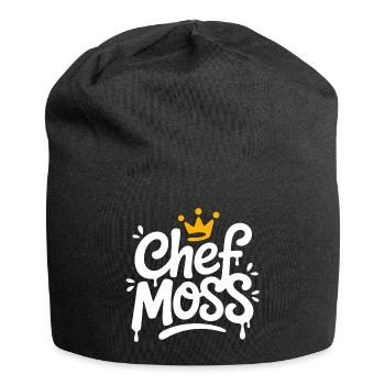 Chef Moss Crown Logo - Jersey Beanie - black - Front