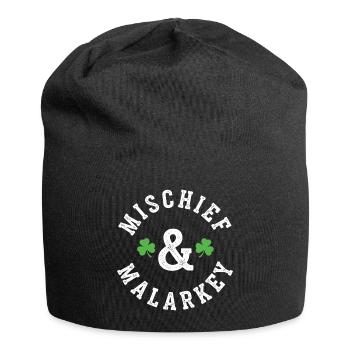 Mischief & Malarkey Shamrock Logo - Jersey Beanie - black - Front