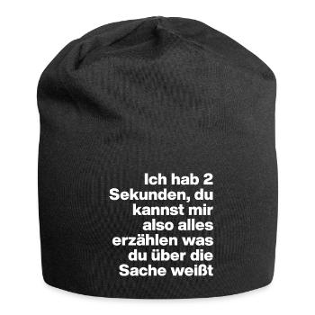 2 SECONDS, ARE YOU STUPID? SARCASM, NAUGHTY - Jersey Beanie - black - Front