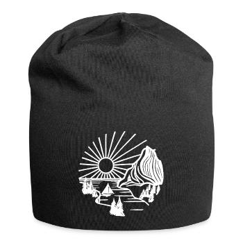 Holiday Landscape (White) - Jersey Beanie - black - Front