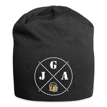 JGA Bier (Junggesellenabschied Kreis Symbol NEG2C) - Jersey-Beanie - Schwarz - Vorne
