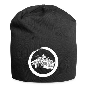 White Japanese Landscape - Jersey Beanie - black - Front