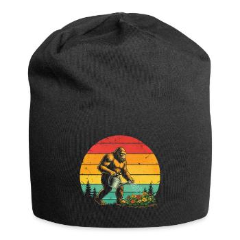 Fleurs de jardin Drôle de Big Foot Gardener - Bonnet en jersey - noir - Devant