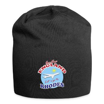 Goodbye England Let´s go to Rhodes - Jersey Beanie - black - Front