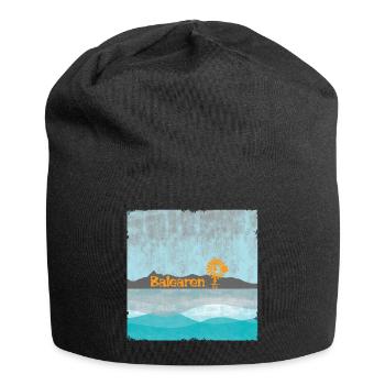 Balearen Küste Windmühle Sonnenflug - Jersey-Beanie - Schwarz - Vorne