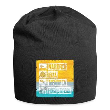 Timbre rétro des îles Baléares - Bonnet en jersey - noir - Devant