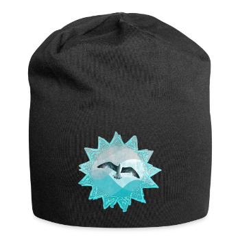 Meeresruf Segelvogel Mandala - Jersey-Beanie - Schwarz - Vorne
