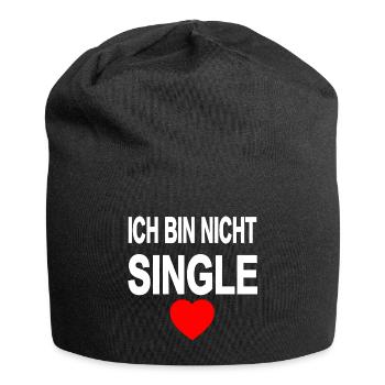 Single - Jersey-Beanie - Schwarz - Vorne