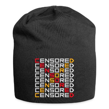 Censored Zensiert Lustig Statement Freiheit Logo - Jersey-Beanie - Schwarz - Vorne