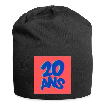 20. 20e ANNIVERSAIRE. ANNIVERSAIRE 20 ANS. 20 ANS. - Bonnet en jersey - noir - Devant