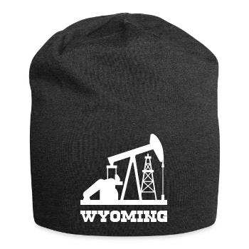 Wyoming Oilfield Pumpjack Design - Jersey-Beanie - Anthrazit - Vorne