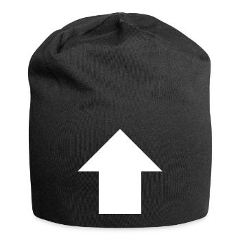 Panneau flèche vers le haut - Bonnet en jersey - noir - Devant
