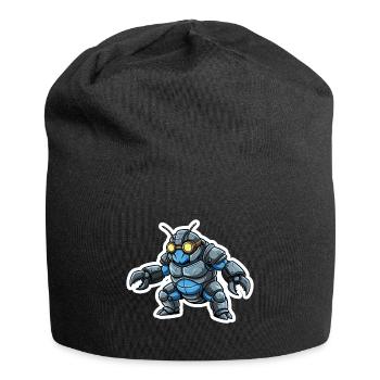 Guerrier_Bionique_Steampunk_Armure_Acier_Bleu - Jersey-Beanie - Schwarz - Vorne