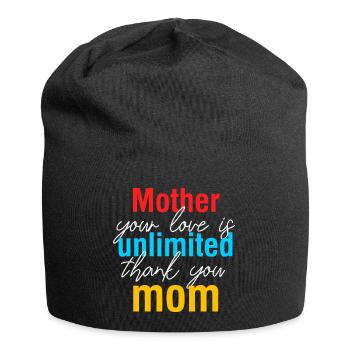 Mutter Deine Liebe ist Unbegrenztes Hemd - Jersey-Beanie - Schwarz - Vorne