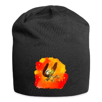 Stern-Sucher Greif - Jersey-Beanie - Schwarz - Vorne