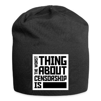 Le pire dans la censure, c’est l’ironie amusante - Bonnet en jersey - noir - Devant