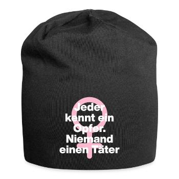 JEDER KENNT OPFER, NIEMAND TÄTER! ♀ FEMALE POWER - Jersey-Beanie - Schwarz - Vorne