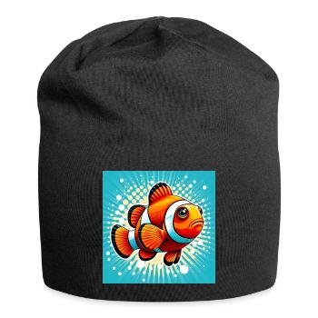 Poisson-clown - Bonnet en jersey - noir - Devant