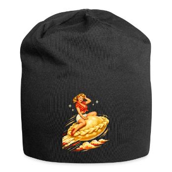 Pin-Up Pelmeni : Art rétro de Dumpling volant - Bonnet en jersey - noir - Devant