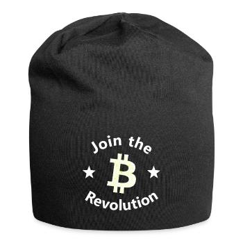 Bitcoin Revolt Circle - Jersey Beanie - black - Front