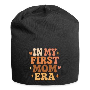 Erster Muttertag Mama Geschenkidee Familie Groovy - Jersey-Beanie - Schwarz - Vorne