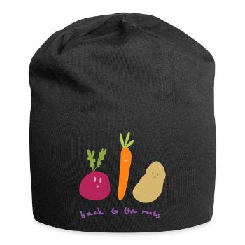 Back to the roots - Jersey Beanie - black - Front