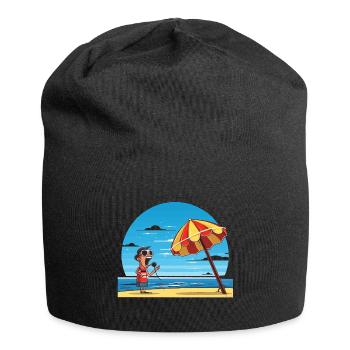 Beach song under umbrella - Jersey Beanie - black - Front