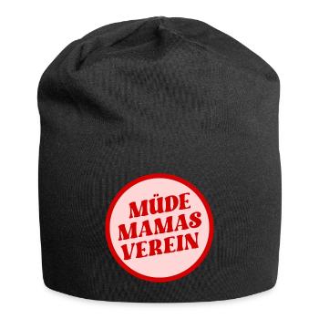 Müde Mamas Verein - Jersey-Beanie - Schwarz - Vorne
