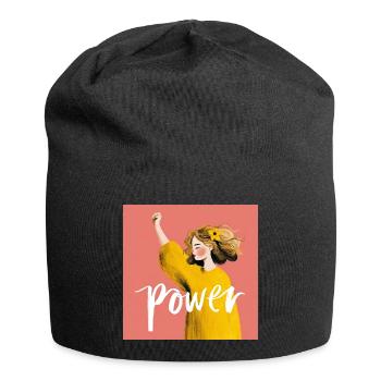 Power Woman Illustration - Jersey Beanie - black - Front