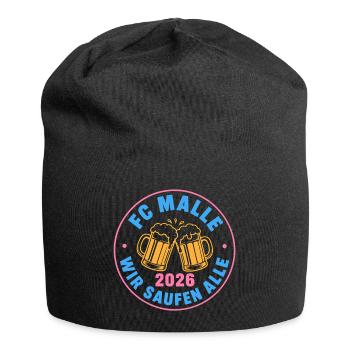Malle 2026 FC Malle wir saufen alle - Jersey-Beanie - Schwarz - Vorne