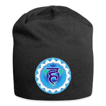 Throat Chakra Vishuddha - Jersey Beanie - black - Front