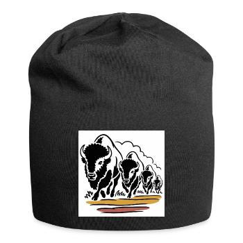 Buffalo horde on the move - Jersey Beanie - black - Front