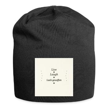 Live Laugh Lack Gesoffen - Jersey-Beanie - Schwarz - Vorne