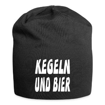 Kegeln - Jersey-Beanie - Schwarz - Vorne