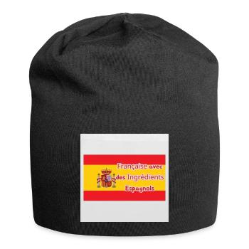 Française avec ingrédients Espagnols - Bonnet en jersey - noir - Devant