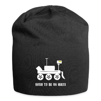 Motif du rover de souhait martien - Bonnet en jersey - noir - Devant